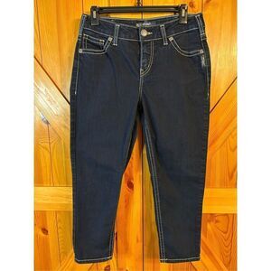 Silver SUKI Women's Capri 31x24 High Rise Dark Wash Jeans (8053)